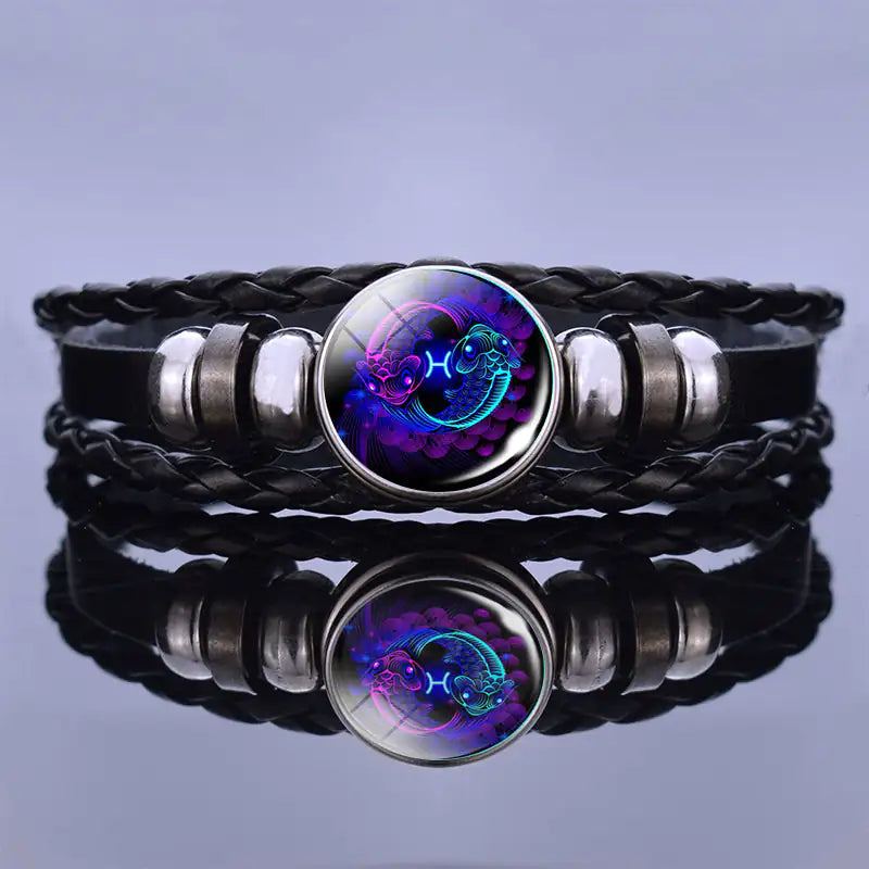 Personalized Zodiac Sign Bracelet - Manifestation Bracelets - Leo Aries Taurus Gemini Cancer Virgo Libra Scorpio Sagittarius Capricorn Aquarius Pisces