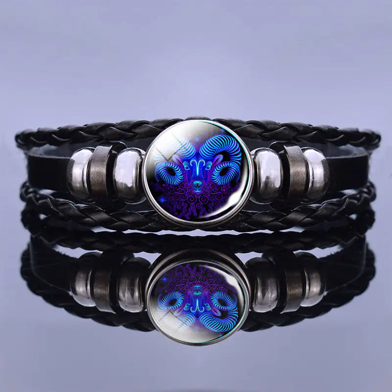 Personalized Zodiac Sign Bracelet - Manifestation Bracelets - Leo Aries Taurus Gemini Cancer Virgo Libra Scorpio Sagittarius Capricorn Aquarius Pisces